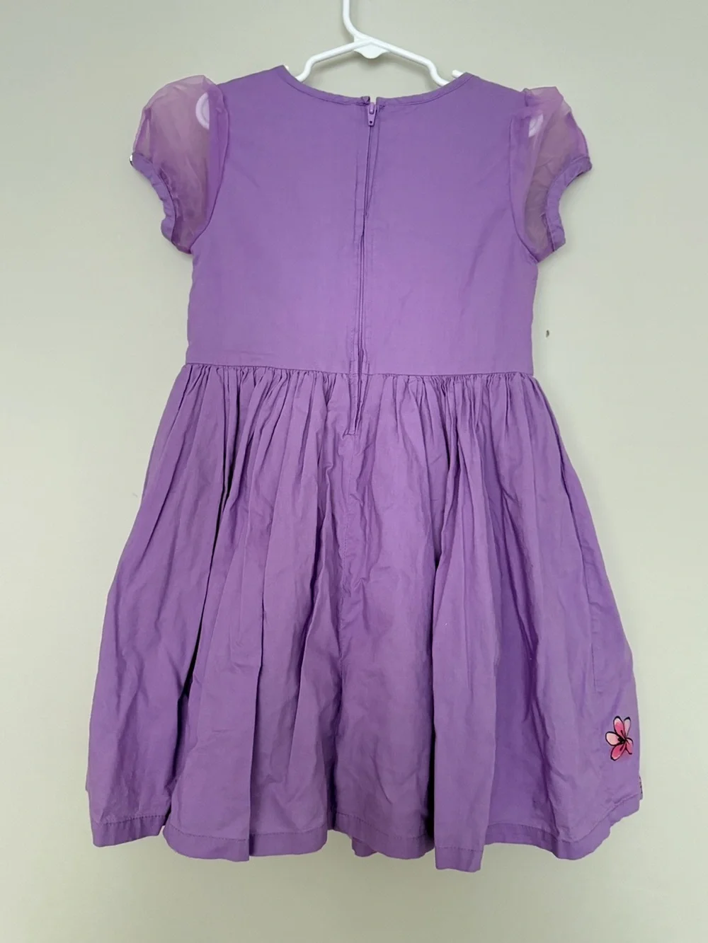 Disney Rapunzel Purple Floral Character Skater Dress Girls size 5/6